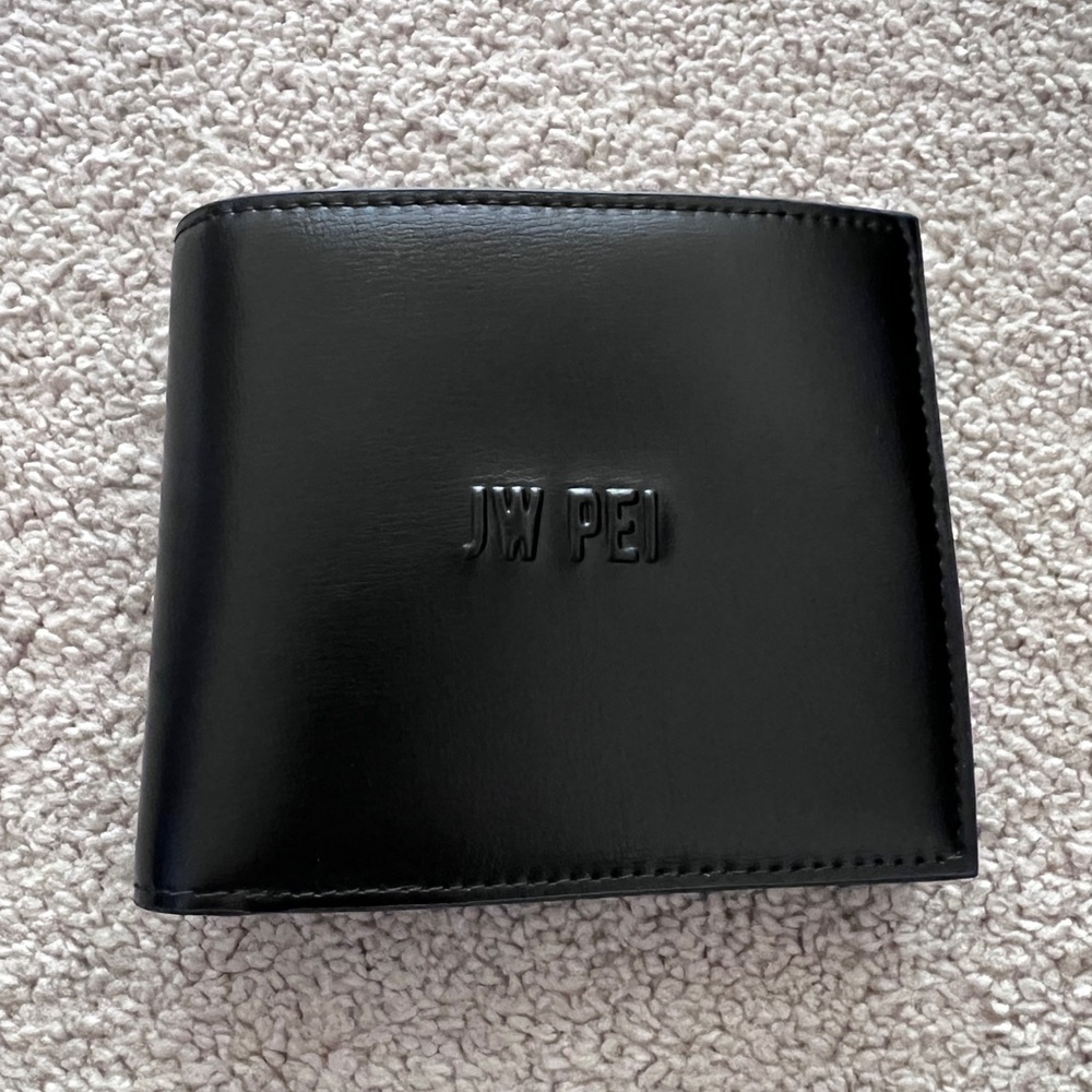 JW PEI Vegan Leather Bifold Wallet – Black (with Dust Bag)